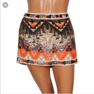 All Saints Sequin Mini Skirt